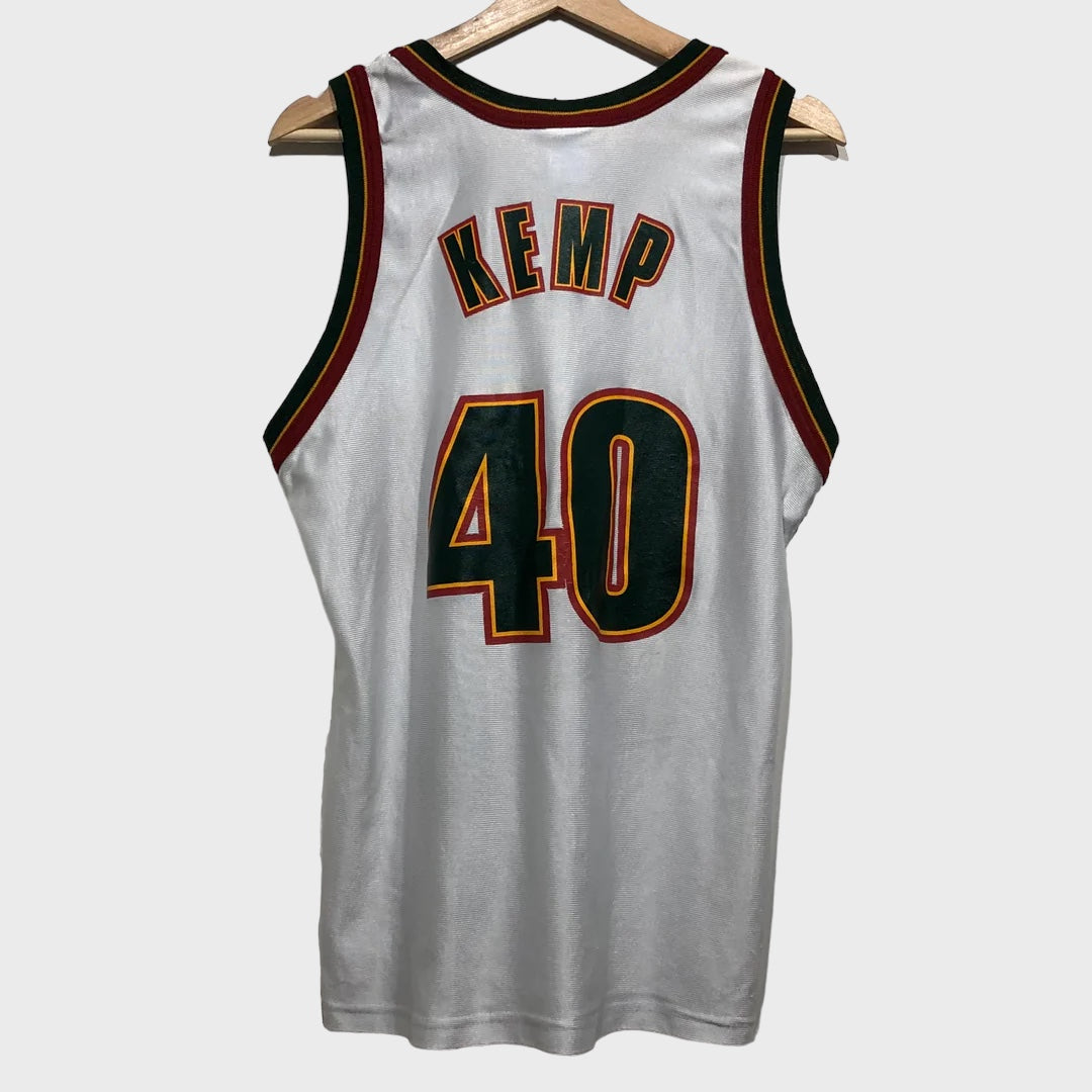 Seattle Super Sonics outlets Vintage 90s Shawn Kemp Champion Basketball Jersey