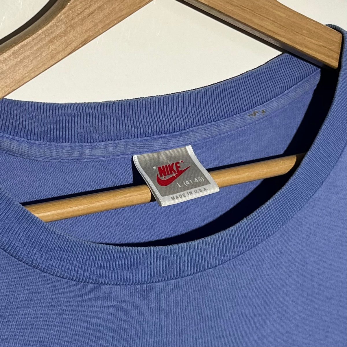 80s 90s NIKE スウェット チェッカーボード マッケンロー ブルー L