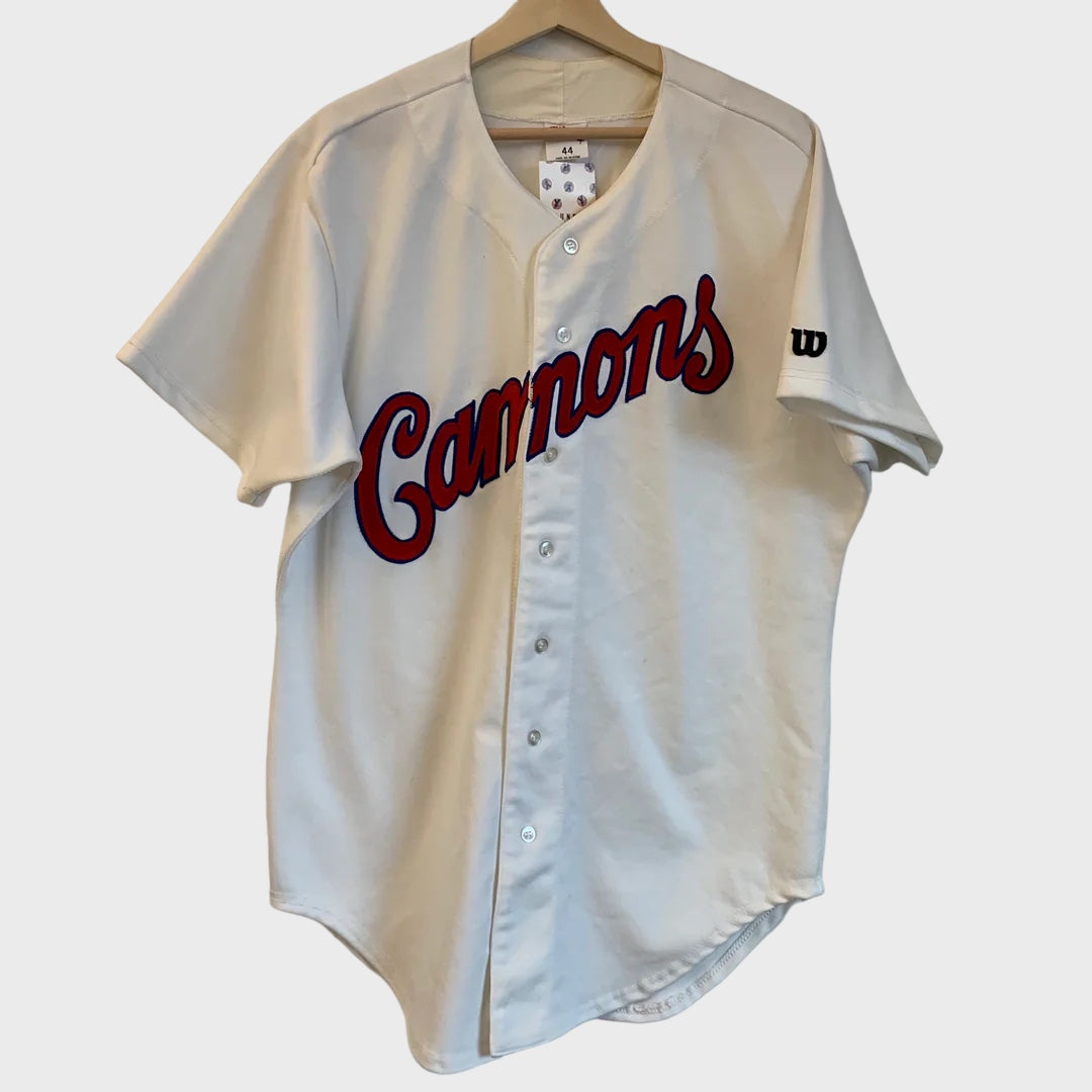 Vintage Wilson Cannons White Baseball Jersey Size 44 Large