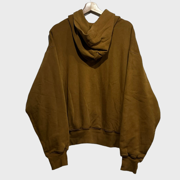 Brown Double Layer Hoodie M