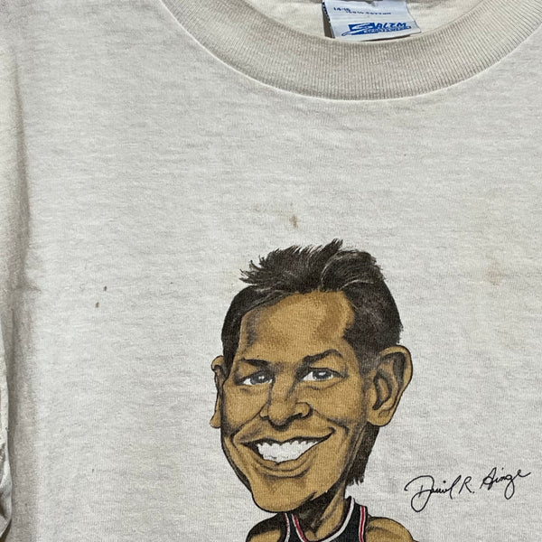 Vintage Danny Ainge Portland Trail Blazers Caricature Shirt Youth M