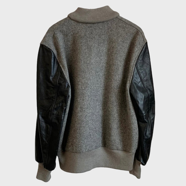 Vintage Gray & Black Letterman Jacket Size 40