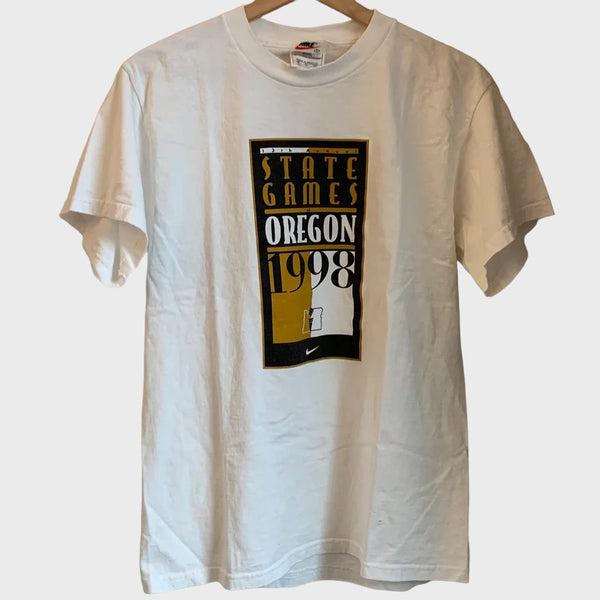 Vintage Nike 1998 State Games Of Oregon White Tee Shirt Small Laundry PDX