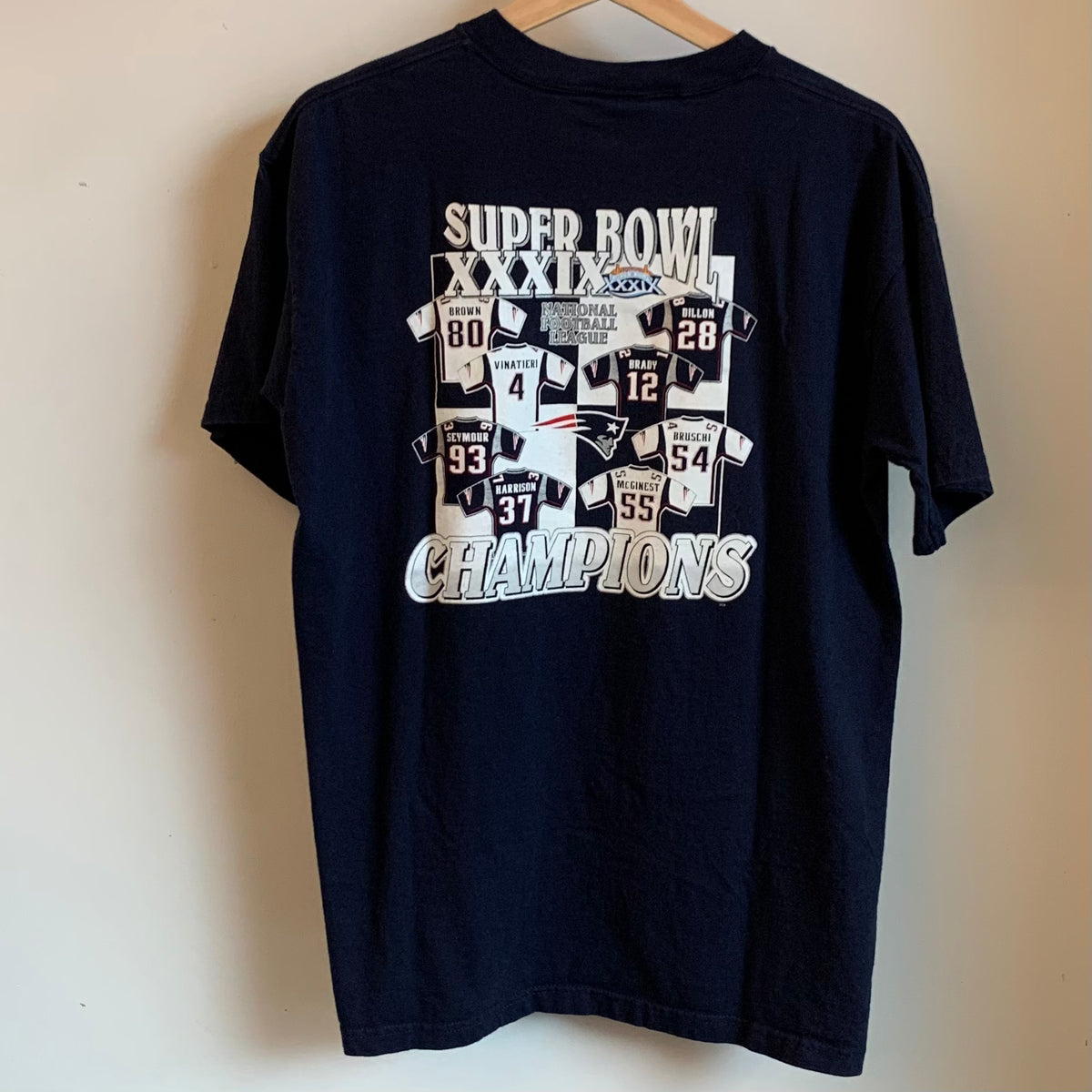 Vintage New England Patriots Shirt Super Bowl XXXIX Champions XL – Laundry