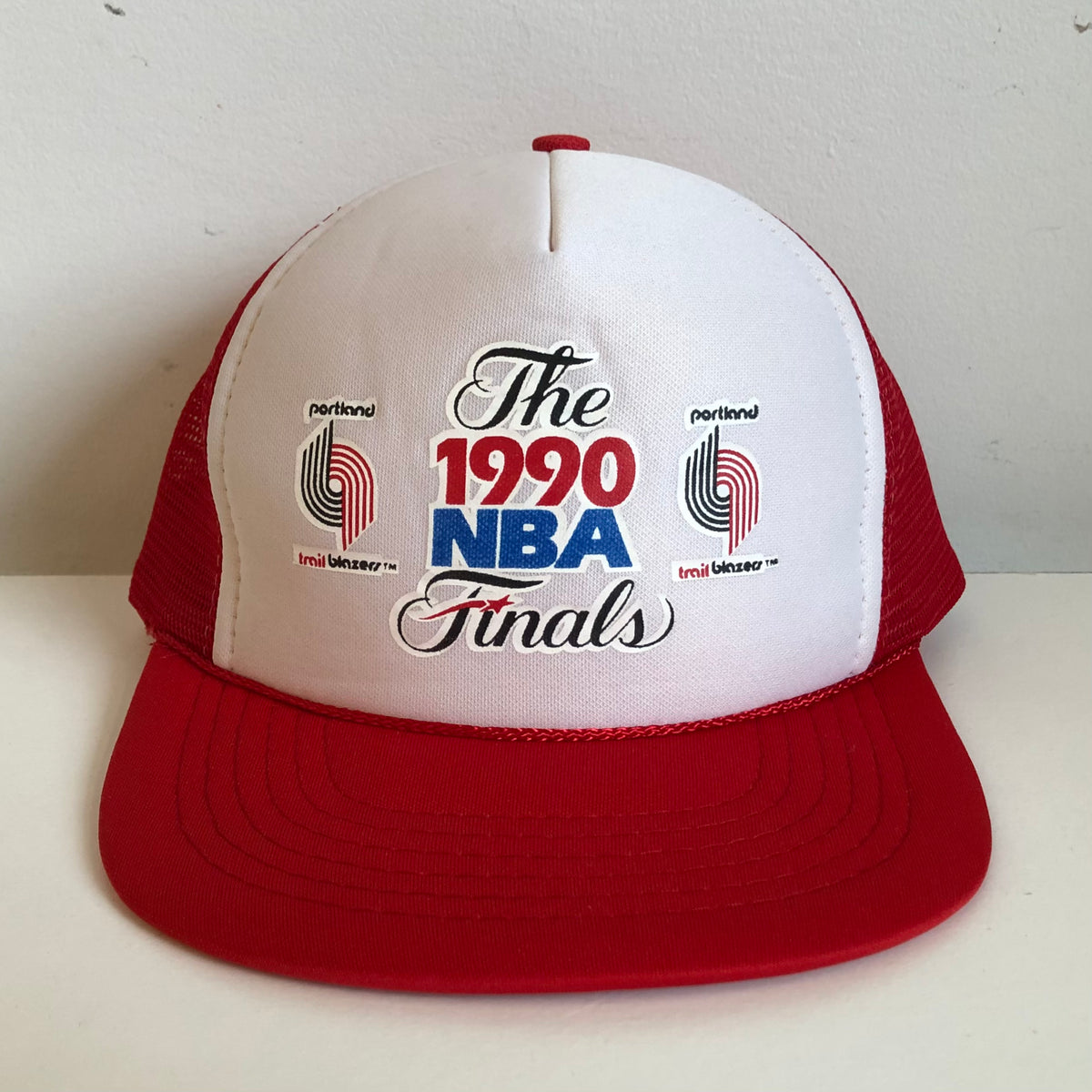 Vintage Portland Trail Blazers Trucker Hat 1990 NBA Finals Youth