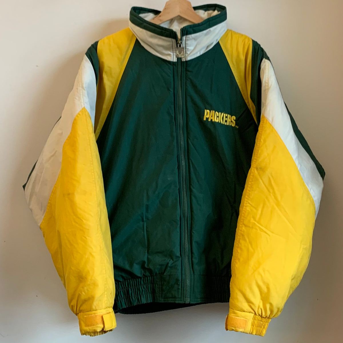 Green Bay Packers Winter Jacket Game Day NFL by Fans Gear Size XL Green/Yellow