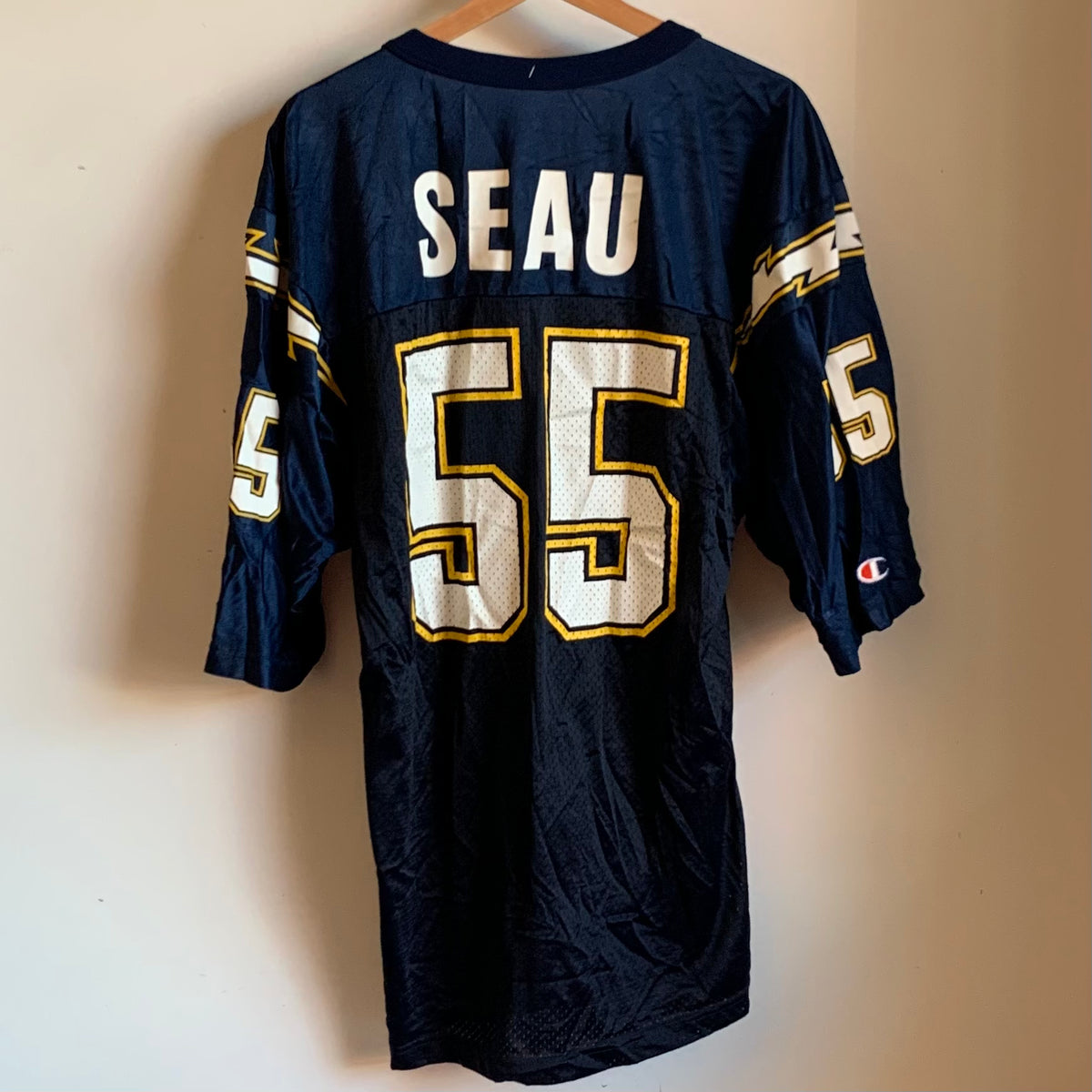 90's Junior Seau San Diego Chargers Starter NFL Crewneck Sweatshirt Size  Large – Rare VNTG