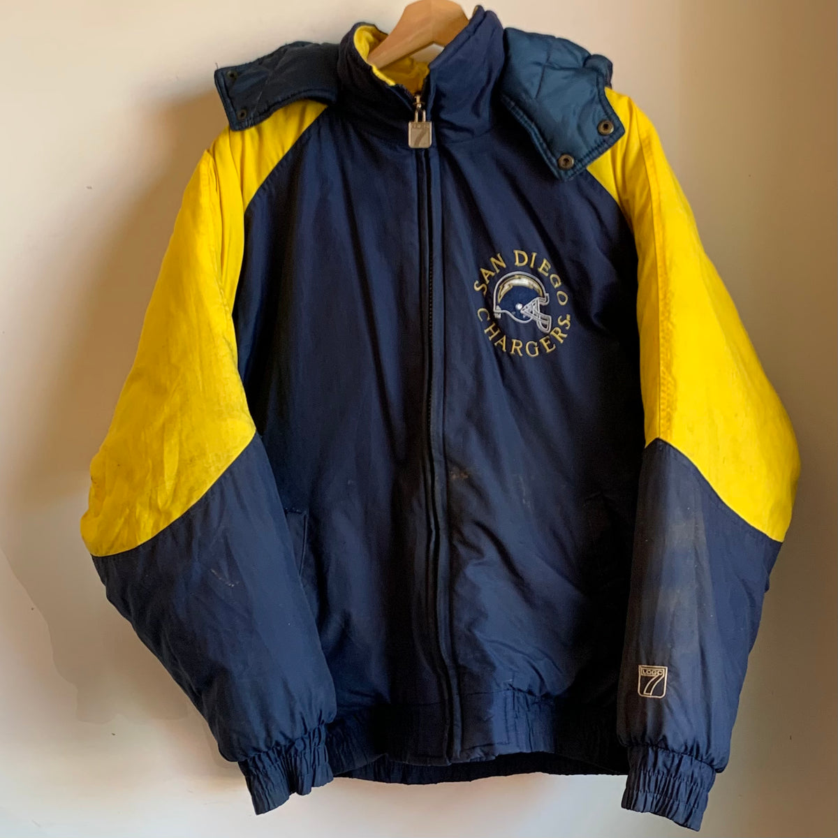 1990's DENVER BRONCOS LOGO ATHLETIC RAIN COAT XXL - Classic