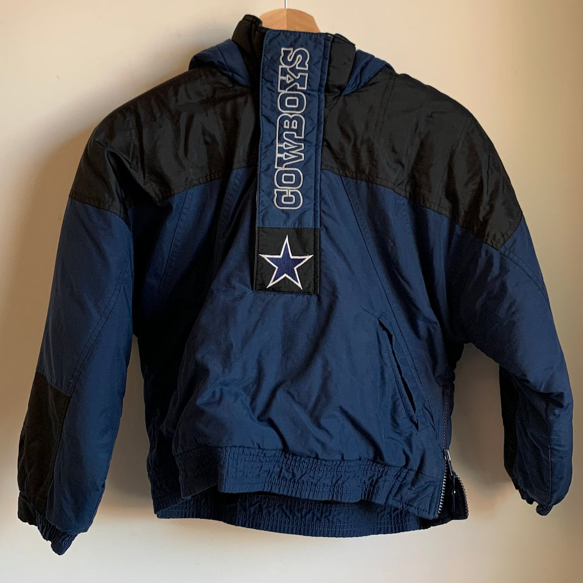 Vintage 1990s Starter Dallas Cowboys Blue Hooded Youth Parka Jacket –  Laundry