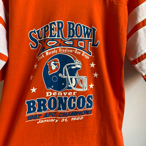 Vintage Denver Broncos Shirt Super Bowl XXII M
