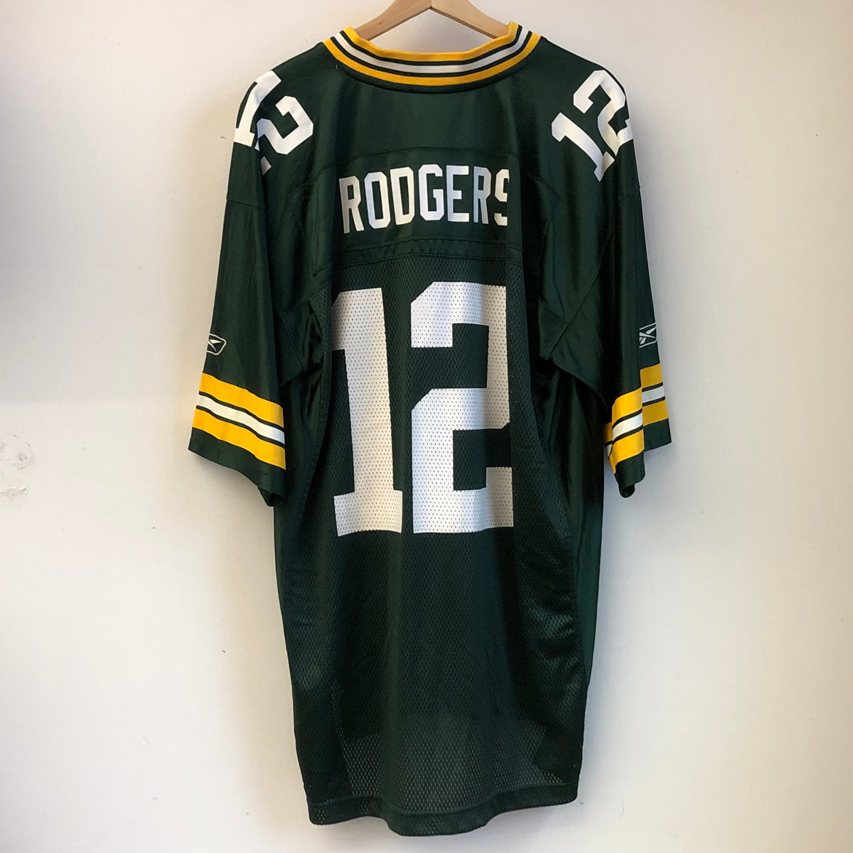 GREEN BAY PACKERS AARON RODGERS REEBOK FOOTBALL JERSEY SIZE L 14