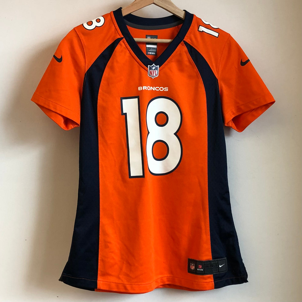 Nike, Shirts, Denver Broncos Unisex Large 44 Nike Nfl Jersey Manning 8  Black Football