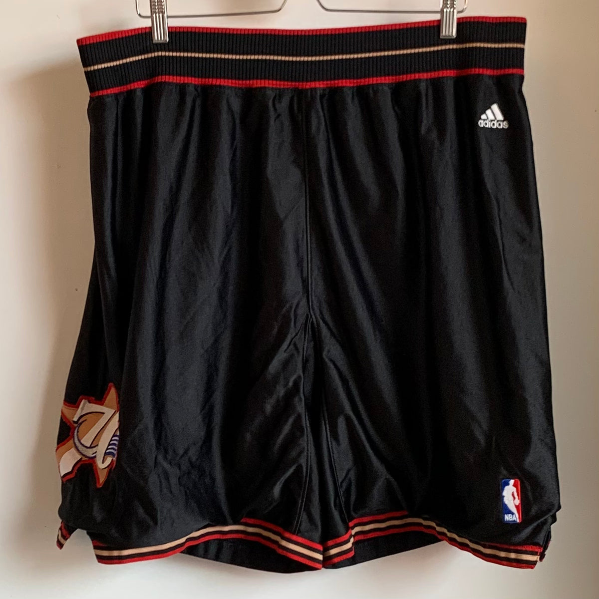 adidas Philadelphia 76ers Authentic Black Basketball Shorts – Laundry