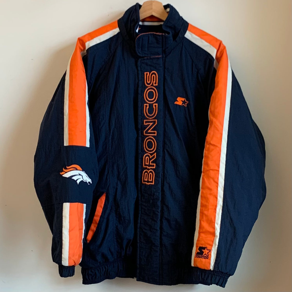 Denver Broncos Jacket  Starter Old School Broncos Jacket