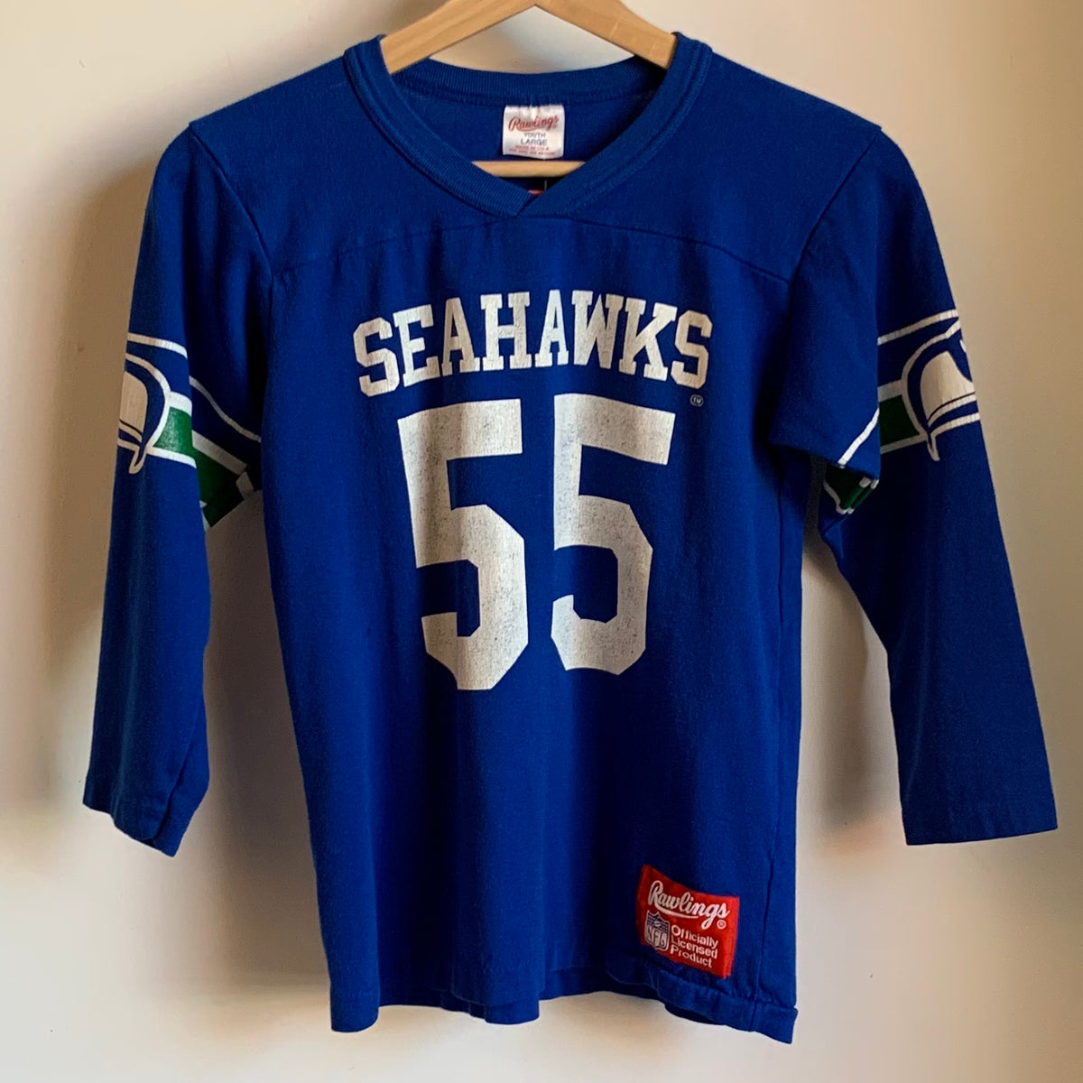 Vintage Seattle Seahawks Jersey Shirt Youth L Laundry