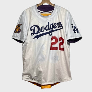 Clayton Kershaw Los Angeles Dodgers / Magic Johnson Lakers Reversible Jersey L/XL