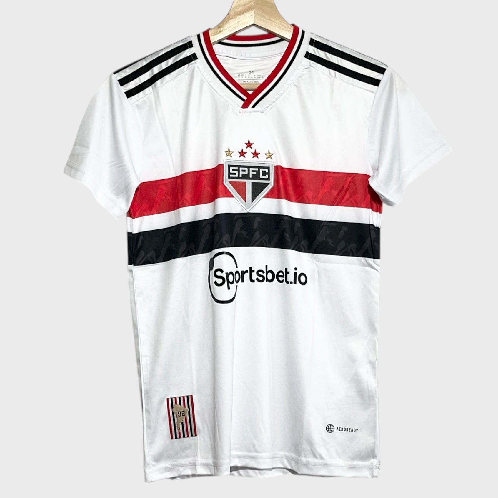 Sao Paolo FC 2023/24 Home Soccer Jersey Youth L