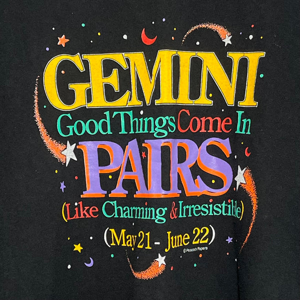 Vintage Gemini Good Things Come In Pairs Shirt L