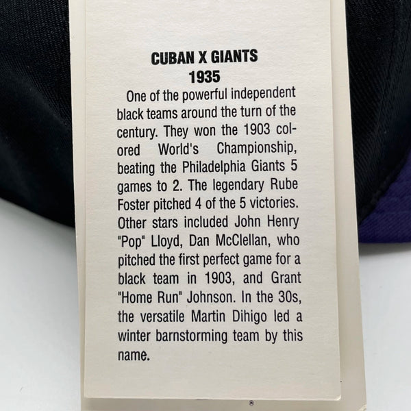 Vintage 1990s Cuban X Giants Negro Leagues Fitted Hat 7 1/4
