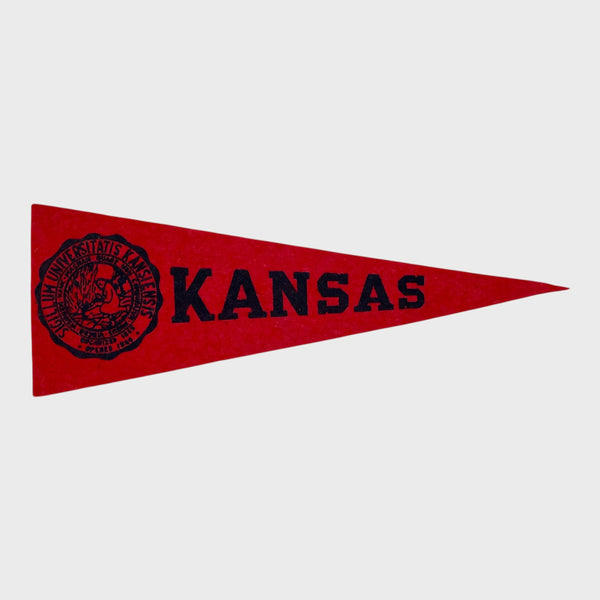 Vintage 1950s Kansas Jayhawks Mini Pennant