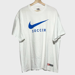 Vintage Nike Big Swoosh Soccer Tee Shirt L