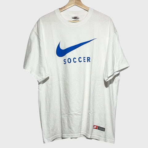 Vintage Nike Big Swoosh Soccer Tee Shirt L