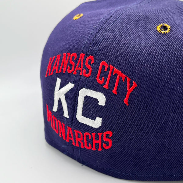 Vintage 1990s Kansas City Monarchs Negro Leagues Fitted Hat 7 1/4