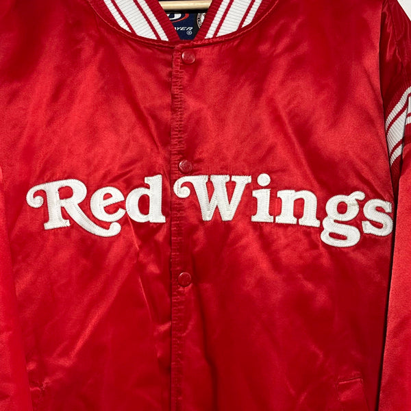 Vintage Detroit Red Wings Hockey Satin Jacket L
