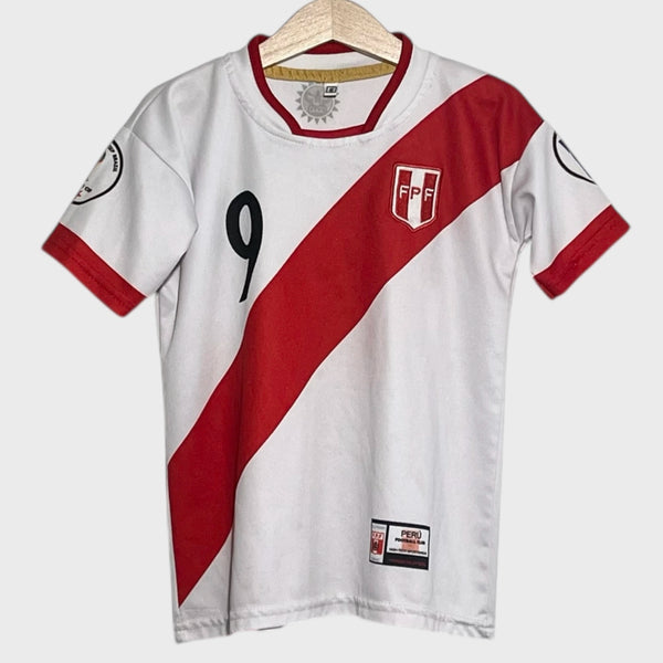 Paolo Guerrero Peru 2014 World Cup Home Soccer Jersey Youth XS