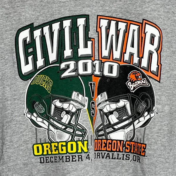 Oregon Ducks / Oregon State OSU Beavers Football 2010 Civil War Game Tee Shirt XL