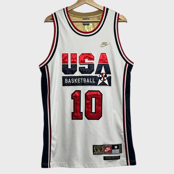Clyde Drexler USA Dream Team Basketball Jersey M