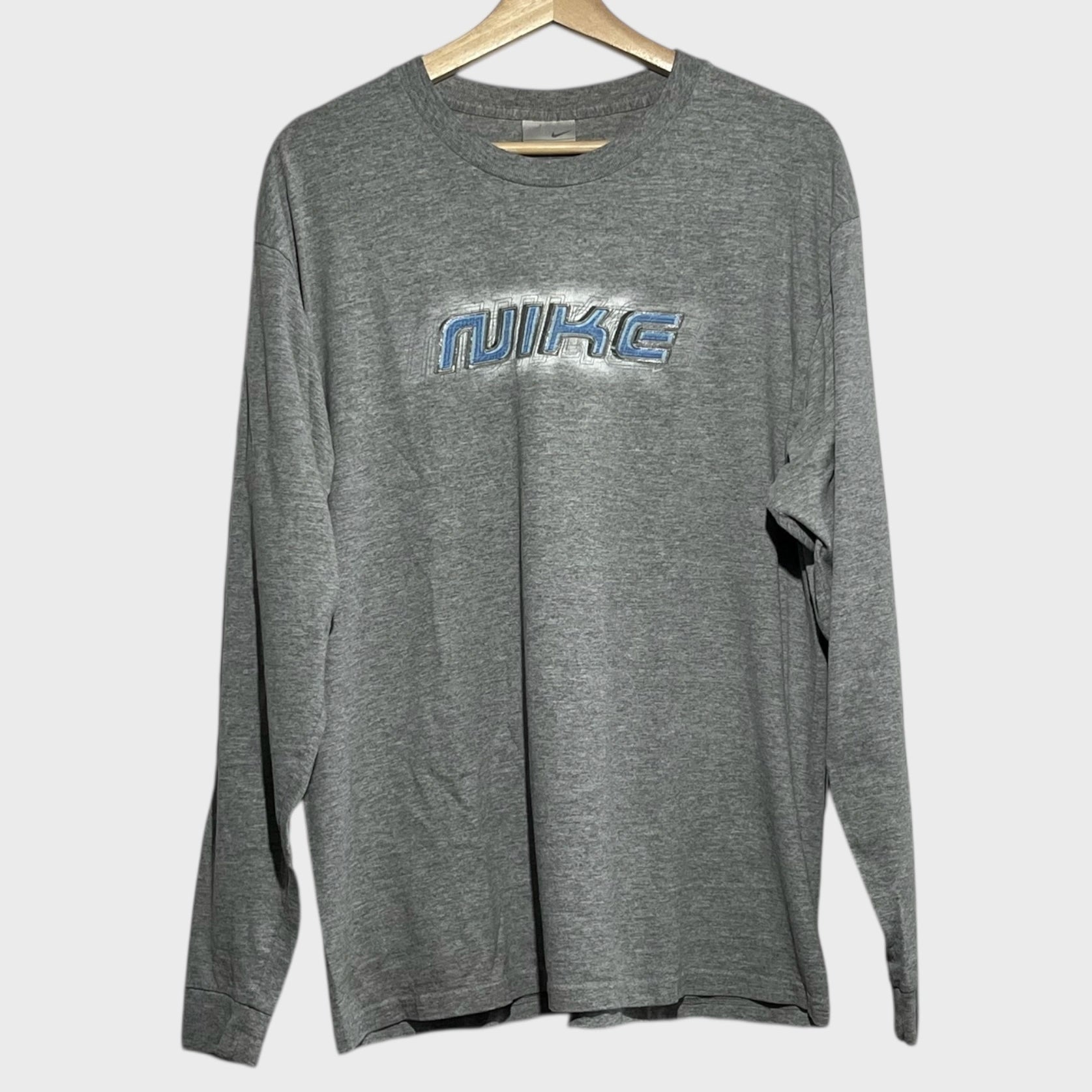 Vintage Nike Gray Long Sleeve Tee Shirt L