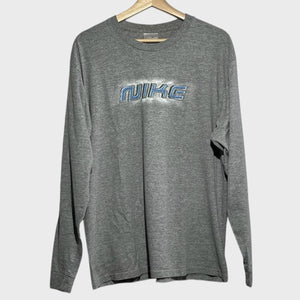 Vintage Nike Gray Long Sleeve Tee Shirt L