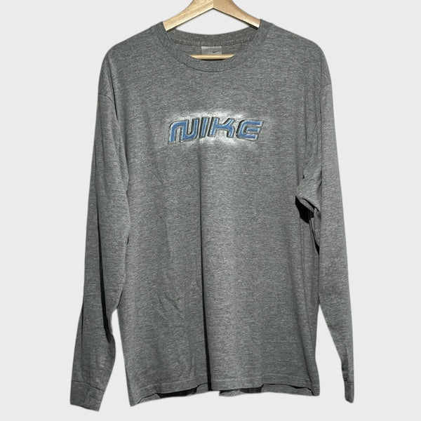 Vintage Nike Gray Long Sleeve Tee Shirt L
