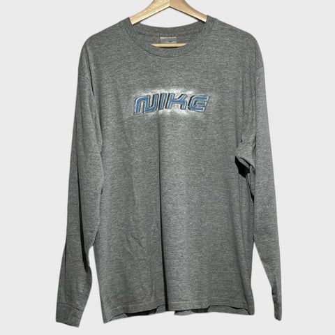 Vintage Nike Gray Long Sleeve Tee Shirt L