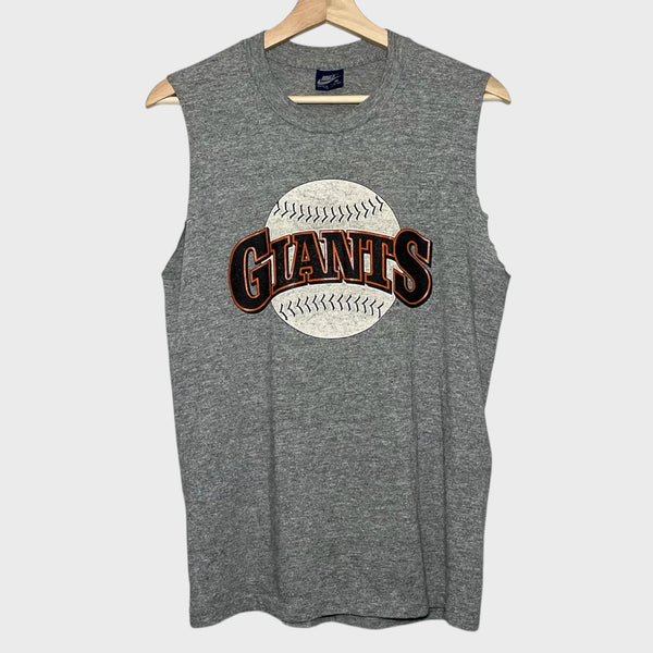 Vintage 1980s San Francisco Giants Baseball Cut Off Tee Shirt M