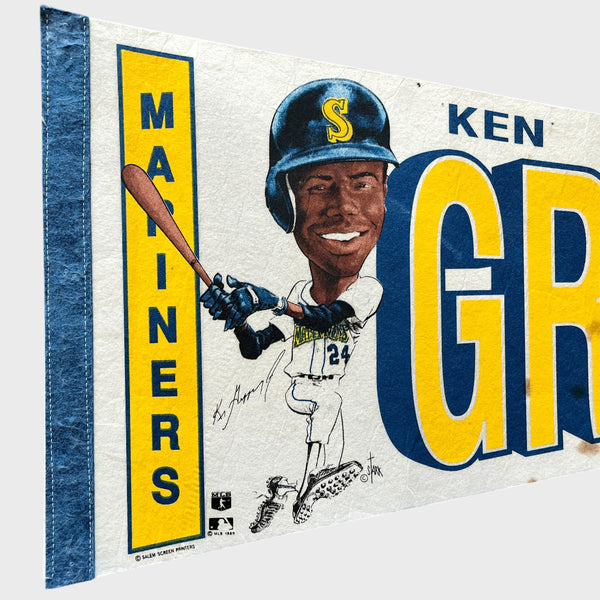 Vintage Salem Sportswear Ken Griffey Jr. Seattle Mariners Caricature Pennant