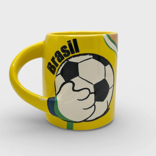 Vintage Brazil Soccer Jersey Ceramic Mug