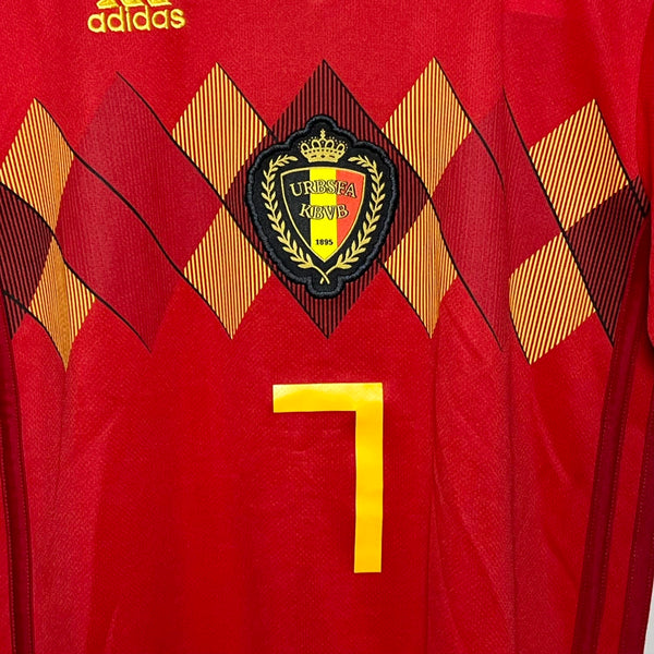 Kevin De Bruyne Belgium 2018 World Cup Home Soccer Jersey Youth S