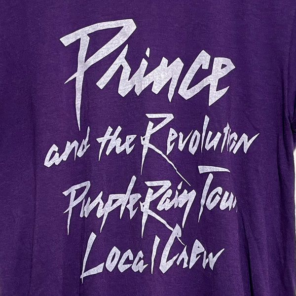 Vintage 1984 Prince And The Revolution Purple Rain Tour Local Crew Tee Shirt M
