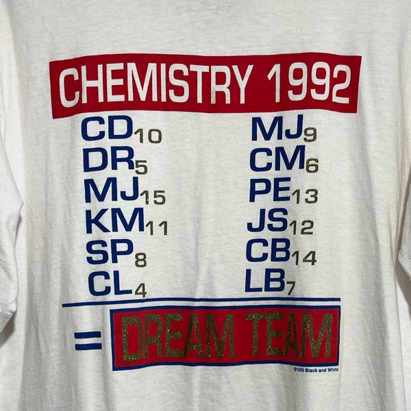 Vintage 1992 USA Dream Team Basketball “Chemistry” Tee Shirt L