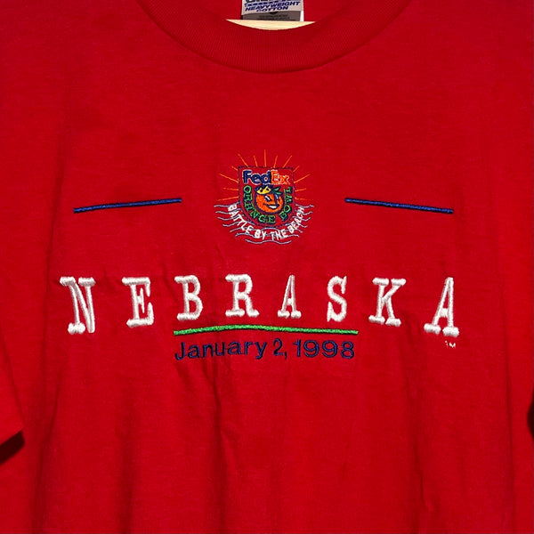 Vintage Nebraska Cornhuskers Football 1998 Orange Bowl Tee Shirt L