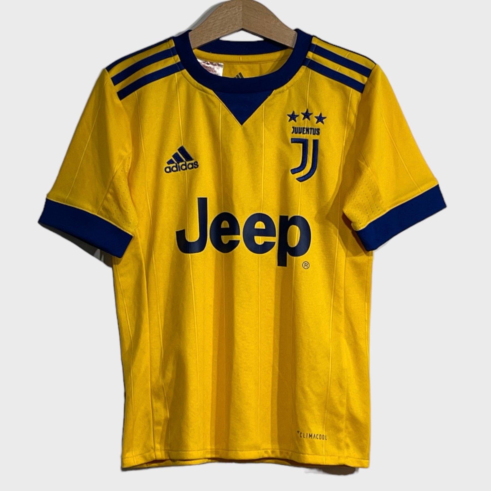 Adidas Juventus Youth Away Soccer Jersey 2017 2018 Gold Royal YXS