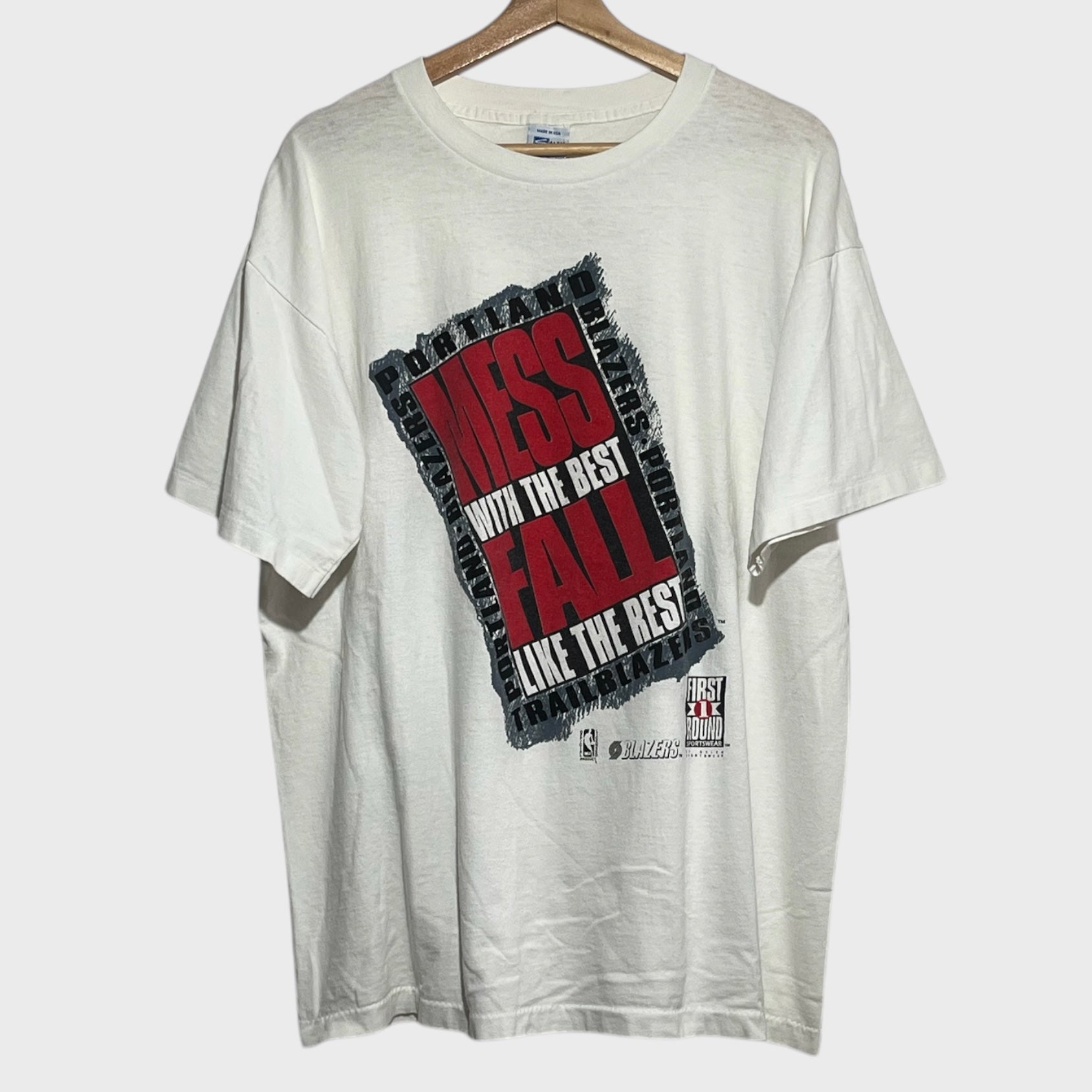 Vintage Portland Trail Blazers “Mess With The Best, Fall Like The Rest” Shirt XL