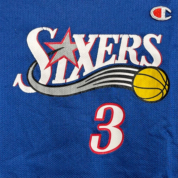 Vintage 1990s Allen Iverson Philadelphia 76ers Basketball Jersey Youth L