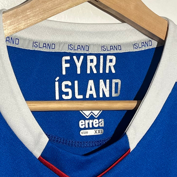 Iceland 2018/19 Home Soccer Jersey 2XL