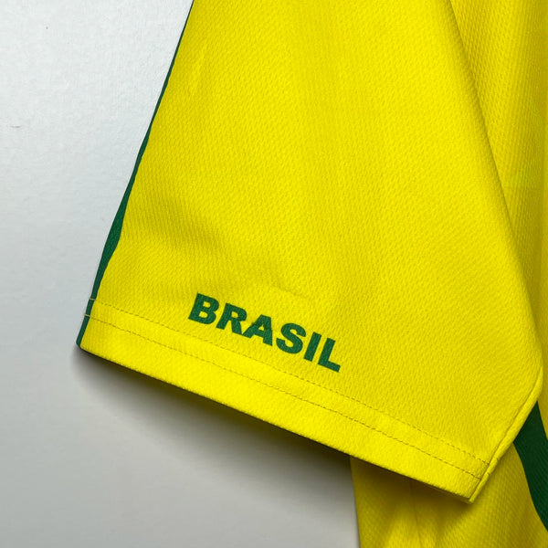 Vintage Roberto Carlos Brazil Home Soccer Jersey M/L