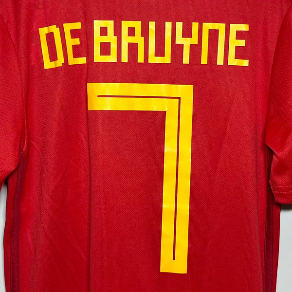 Kevin De Bruyne Belgium 2018 World Cup Home Soccer Jersey Youth S