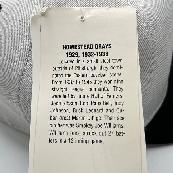 Vintage 1990s Homestead Grays Negro Leagues Fitted Hat 7 3/8