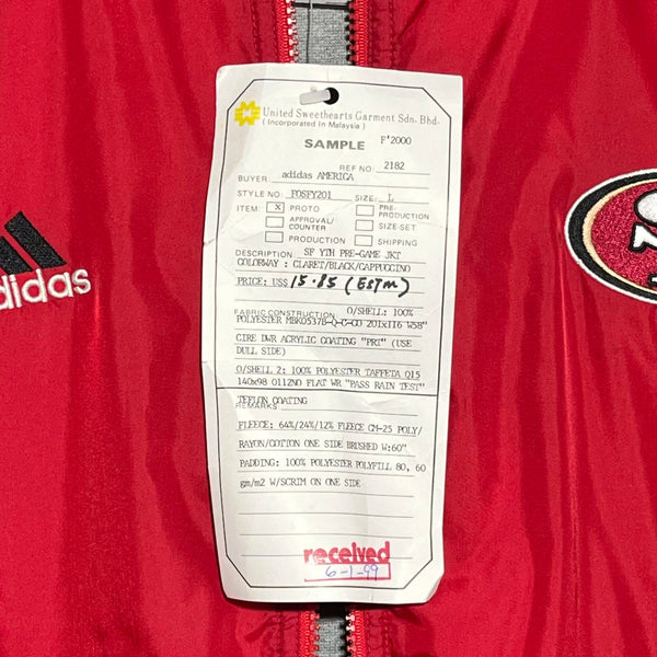 Vintage 1990s San Francisco 49ers Football Sample Parka Jacket Youth L